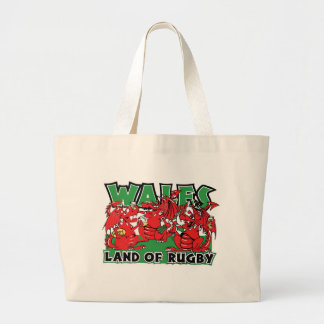 Wales-Land des Rugbys Jumbo Stoffbeutel