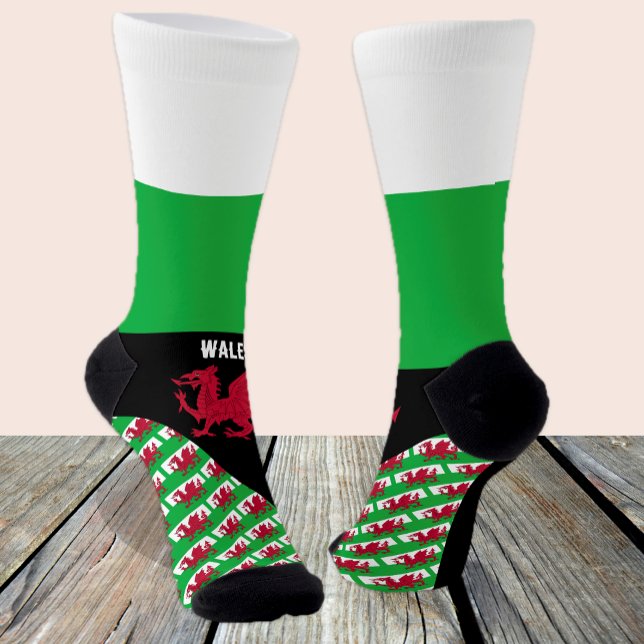 Wales, Mode, walisische Flagge, patriotisch Socken (Von Creator hochgeladen)