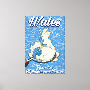 Wales Nightsleeper: Britisches Reiseplakat Leinwanddruck
