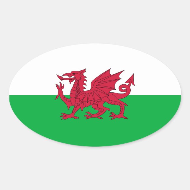 WALES OVALER AUFKLEBER (Vorderseite)