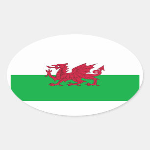 WALES OVALER AUFKLEBER