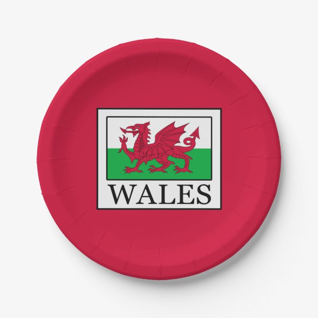Wales Pappteller (Vorderseite)