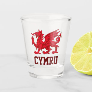 Wales Red Dragon (Y Ddraig Goch) Schnapsglas