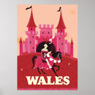 Wales Reiseplakat. Poster