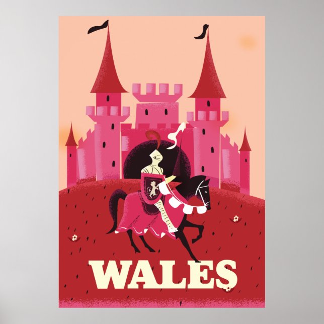 Wales Reiseplakat. Poster (Vorne)
