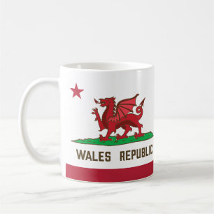 Wales Republic Dragon Flag Welsh Pride Kaffeetasse
