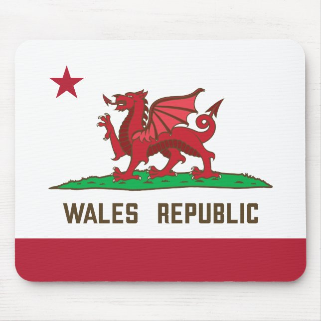 Wales Republic Dragon Flag Welsh Pride Mousepad (Vorne)