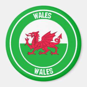 Wales Round Emblem Magnet