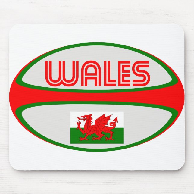 Wales Rugby Ball Mousepad (Vorne)