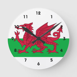 Wales Runde Wanduhr