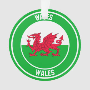 Wales-Rundemblem Ornament
