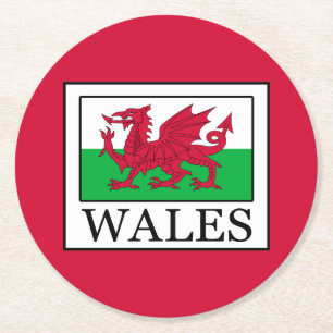 Wales Runder Pappuntersetzer