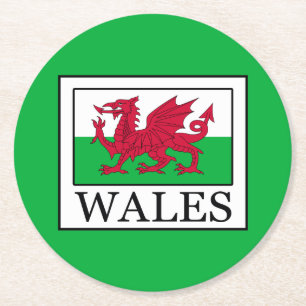 Wales Runder Pappuntersetzer