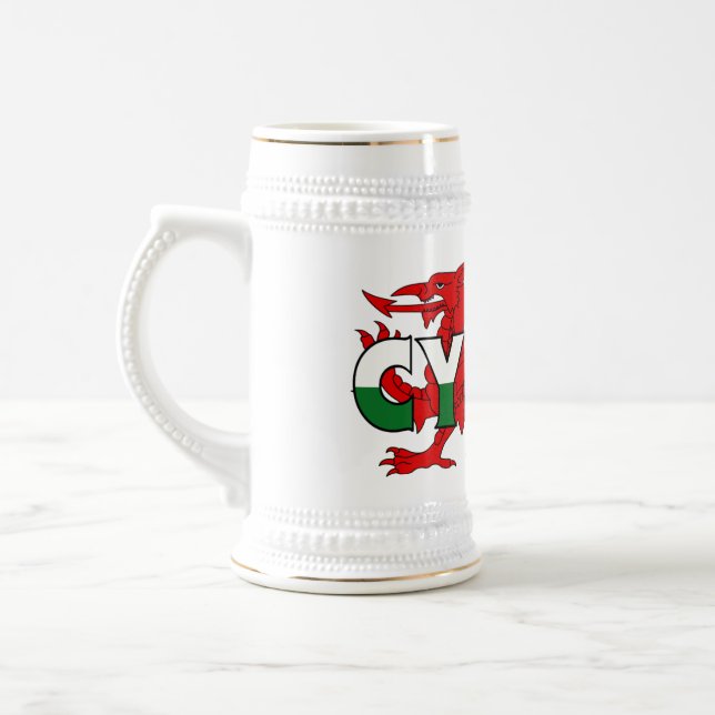Wales Stein Bierglas (Links)