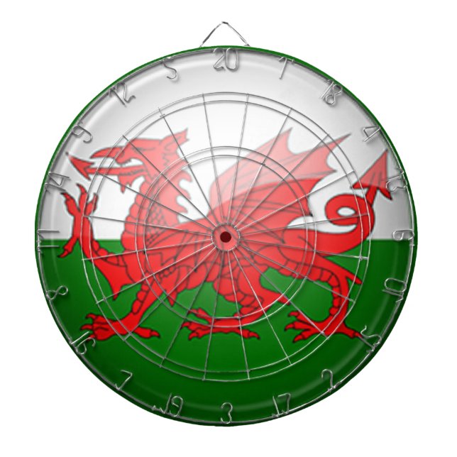 Wales Theme Dartboard Dartscheibe (vorne)