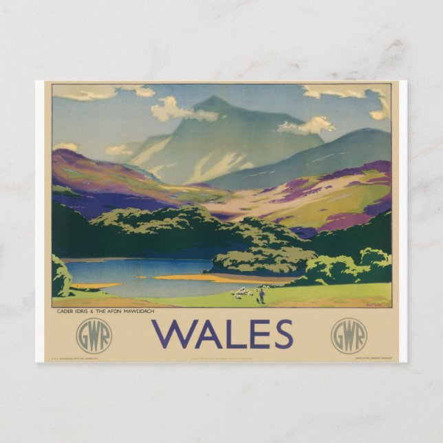Wales UK Vintage Travel Postcard Postkarte (Vorderseite)