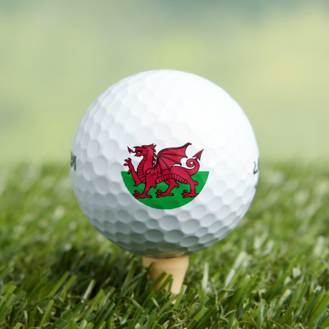 Wales UNOTED Kingdom Flag Football Soccer Golfball (Insitu T-Shirt)