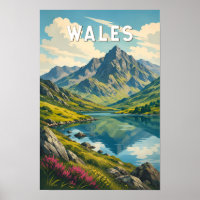 Wales Vereinigtes Königreich Illustration Reise Ku