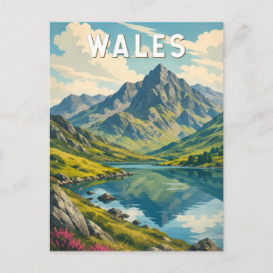 Wales Vereinigtes Königreich Illustration Reise Ku Postkarte
