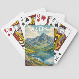 Wales Vereinigtes Königreich Illustration Reise Ku Spielkarten