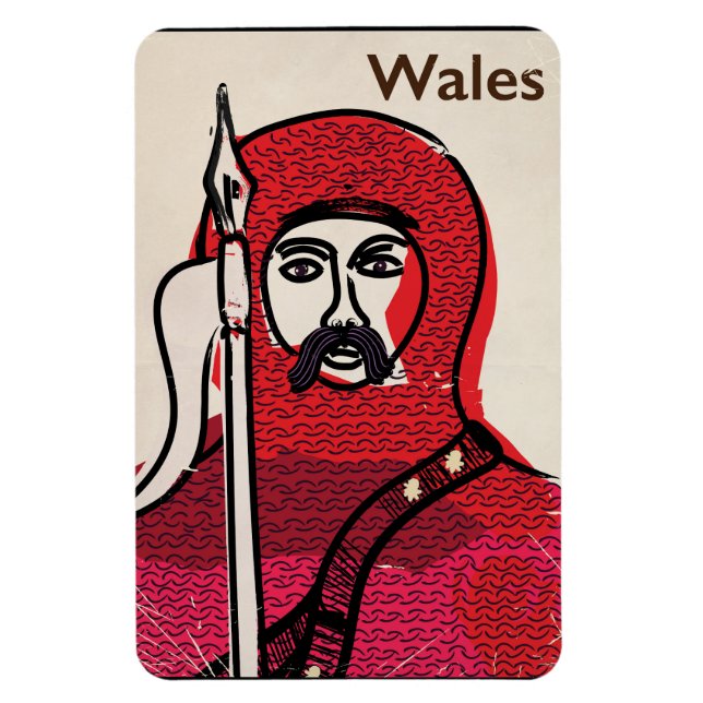 Wales Vintage Reiseplakat Magnet (Vertikal)