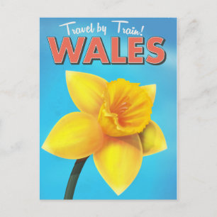 Wales Vintage Reiseplakat Postkarte