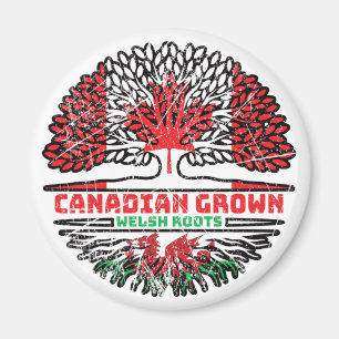 Wales Wales Canadian Canada Tree Roots Flag Magnet