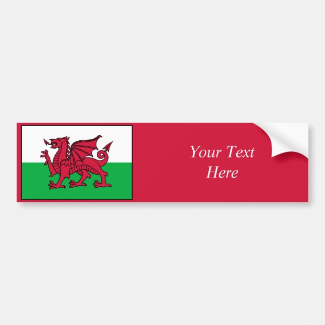 Wales - Waliser-Flagge Autoaufkleber (Vorne)