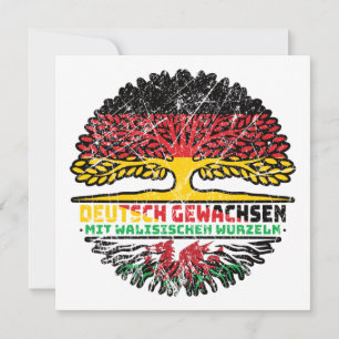Wales Walisisch Deutsch Deutschland Baum Wurzel Karte