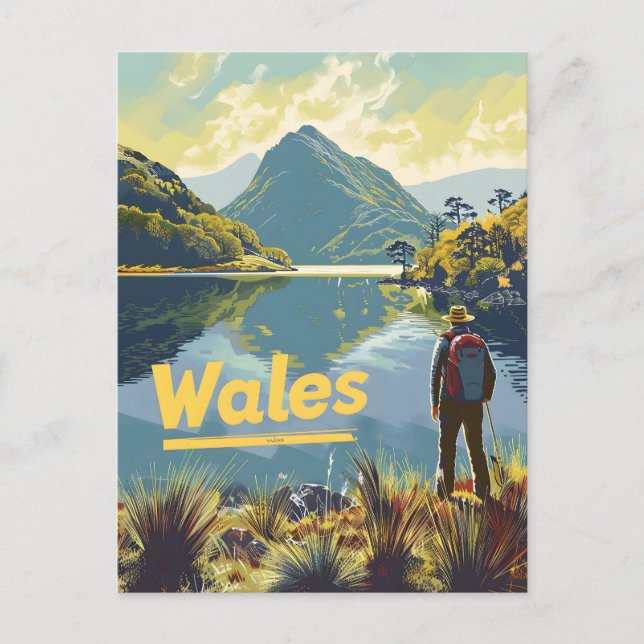 Wales Wandern Postkarte (Vorderseite)