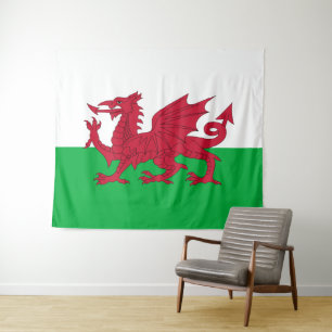 Wales & Welsh Flag - Cymru tapestes /sports Wandteppich