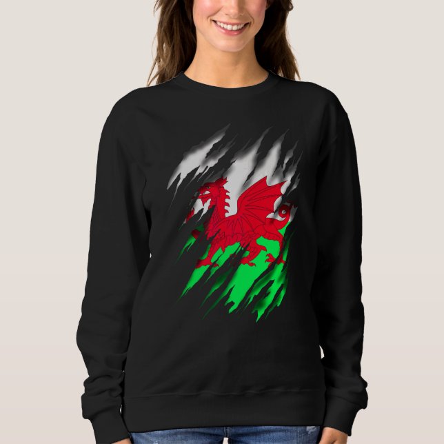 Wales Welsh Flag Sweatshirt (Vorderseite)