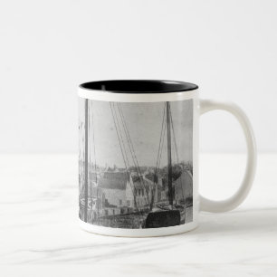 Walfang-Hafen, New-Bedford Zweifarbige Tasse