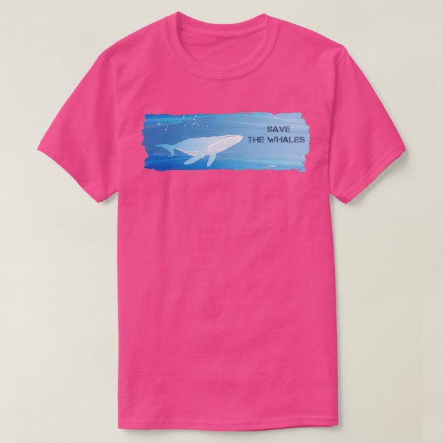 Walfang-Protest Rettete die Wale stoppen Walfang T-Shirt (Design vorne)