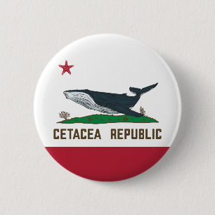 Walfischflagge der Cetacea Republic Rorqual Button