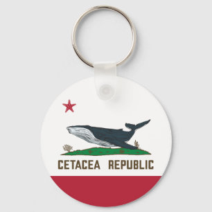 Walfischflagge der Cetacea Republic Rorqual Schlüsselanhänger