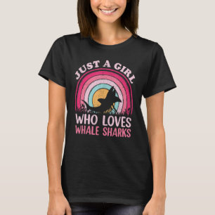 Walhai Vintage Retro Nur Ein Mädchen Das Walhaie L T-Shirt