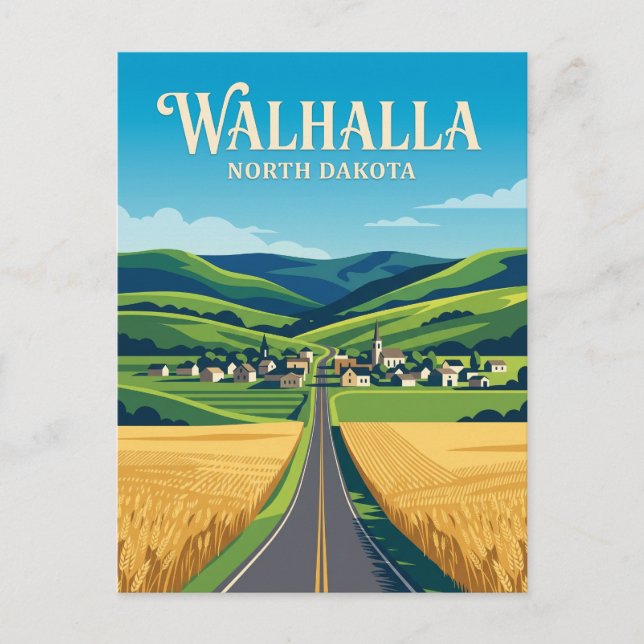 Walhalla USA Postkarte (Vorderseite)