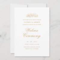 Walima Minimal White Islamic Wedding