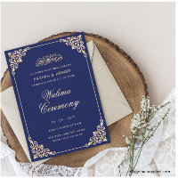 Walima Navy Blue Islamische Hochzeit