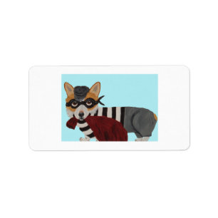  Waliser Corgi Leckerli Dieb Einbrecher  Adressaufkleber