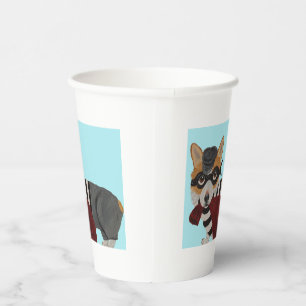 Waliser Corgi Leckerli Dieb Einbrecher Papierbeche Pappbecher