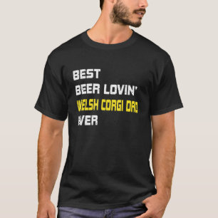 Waliser Corgi-Vater der beste bierliebende Waliser T-Shirt