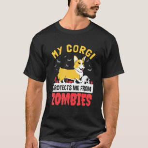 Waliser Corgi Zitat Mein Corgi Schützt Mich Vor Zo T-Shirt