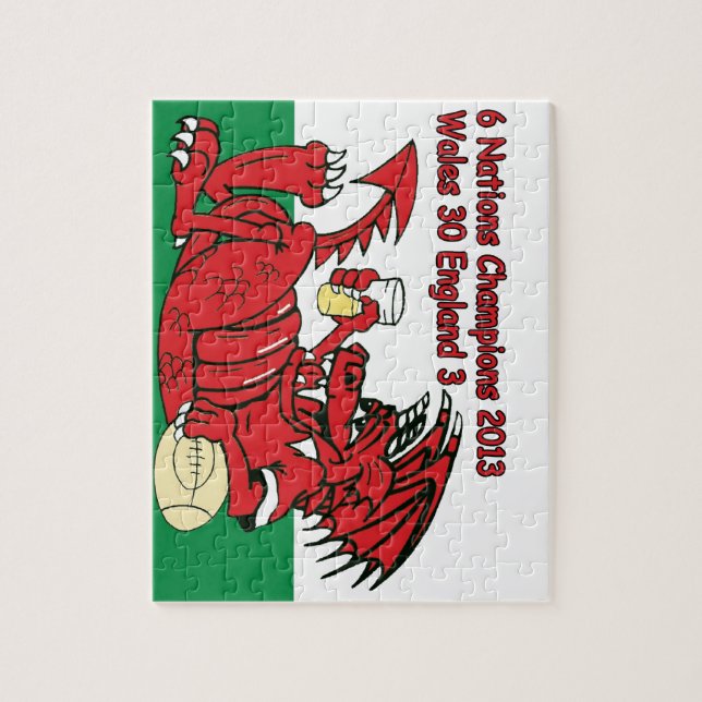 Waliser-Drache, 6 Nations-Meister, Wales V England (Vertikal)