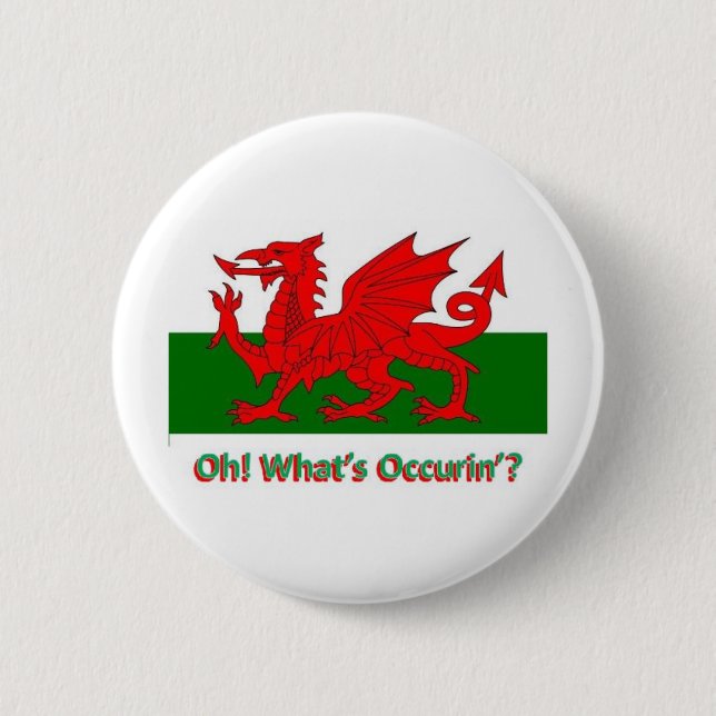 Waliser-Drache Button (Vorderseite)