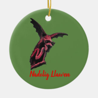 Waliser-Drache Nadolig Llawen bywhacky Keramik Ornament