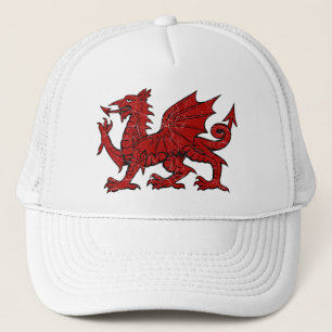 Waliser-Drache-Schmutz - Hut Truckerkappe