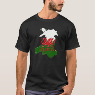 Waliser-Drache T-Shirt prägeartiges Wales St David