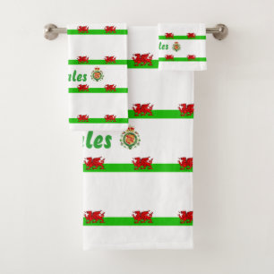 Waliser-Flagge Badhandtuch Set